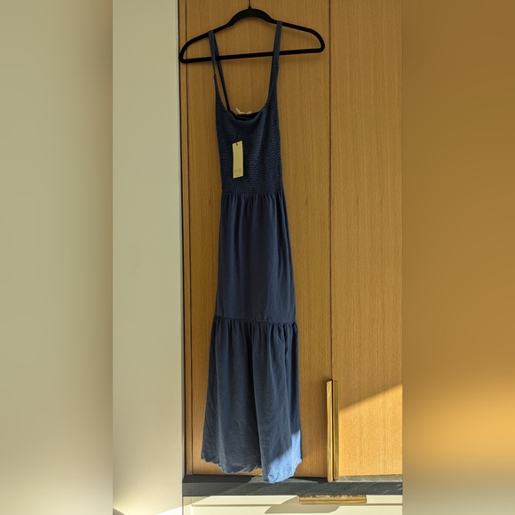 {NEW} Nation LTD Penelope Cross-Back Midi Dress in French Blue (Large) - Picture 4 of 7